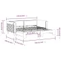 Sofá cama nido terciopelo negro 90x190 cm de vidaXL, Camas y somieres - Ref: Foro24-3197786, Precio: 243,49 €, Descuento: %