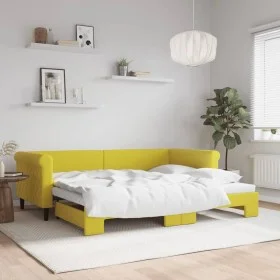 Sofá cama nido terciopelo amarillo 90x200 cm de vidaXL, Camas y somieres - Ref: Foro24-3197776, Precio: 244,92 €, Descuento: %