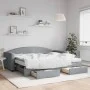 Sofá cama nido con cajones tela gris claro 90x200 cm de vidaXL, Camas y somieres - Ref: Foro24-3197242, Precio: 481,73 €, Des...