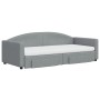 Trundle sofa bed with drawers light gray fabric 90x200 cm by vidaXL, Beds and slatted bases - Ref: Foro24-3197242, Price: 479...