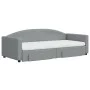 Trundle sofa bed with drawers light gray fabric 90x200 cm by vidaXL, Beds and slatted bases - Ref: Foro24-3197242, Price: 481...