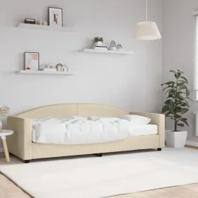 Sofa bed with cream fabric mattress 80x200 cm by vidaXL, Beds and slatted bases - Ref: Foro24-3197169, Price: 312,31 €, Disco...