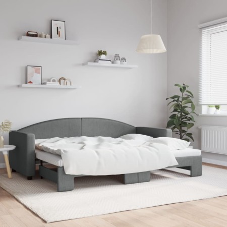 Sofá cama nido tela gris oscuro 80x200 cm de vidaXL, Camas y somieres - Ref: Foro24-3197184, Precio: 252,12 €, Descuento: %