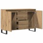 Aparador de madera de ingeniería roble artisan 101,5x35x70 cm