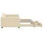 Trundle sofa bed with drawers cream fabric 90x200 cm by vidaXL, Beds and slatted bases - Ref: Foro24-3197228, Price: 291,10 €...