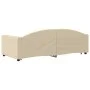 Trundle sofa bed with drawers cream fabric 90x200 cm by vidaXL, Beds and slatted bases - Ref: Foro24-3197228, Price: 291,10 €...