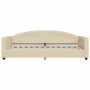 Trundle sofa bed with drawers cream fabric 90x200 cm by vidaXL, Beds and slatted bases - Ref: Foro24-3197228, Price: 290,58 €...