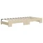 Trundle sofa bed with drawers cream fabric 90x200 cm by vidaXL, Beds and slatted bases - Ref: Foro24-3197228, Price: 291,10 €...