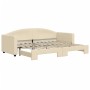 Trundle sofa bed cream fabric 80x200 cm by vidaXL, Beds and slatted bases - Ref: Foro24-3197187, Price: 250,72 €, Discount: %