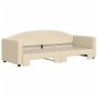 Sofá cama nido tela crema 80x200 cm de vidaXL, Camas y somieres - Ref: Foro24-3197187, Precio: 253,99 €