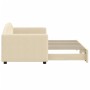 Trundle sofa bed cream fabric 80x200 cm by vidaXL, Beds and slatted bases - Ref: Foro24-3197187, Price: 250,72 €, Discount: %