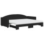 Trundle sofa bed with black fabric mattress 90x200 cm by vidaXL, Beds and slatted bases - Ref: Foro24-3197208, Price: 441,29 ...