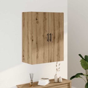 Armario de pared madera ingeniería marrón roble 69,5x34x90 cm