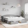 Sofá cama nido con cajones tela gris claro 80x200 cm de vidaXL, Camas y somieres - Ref: Foro24-3197237, Precio: 458,38 €, Des...