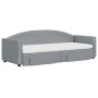 Trundle sofa bed with drawers light gray fabric 80x200 cm by vidaXL, Beds and slatted bases - Ref: Foro24-3197237, Price: 448...