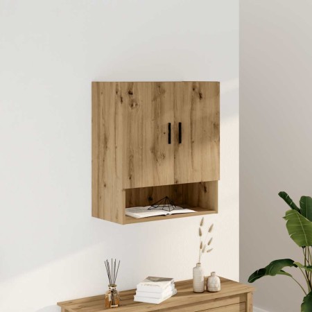 Armario de pared madera de ingeniería roble artesano 60x31x70cm