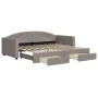 Sofá cama nido con cajones tela gris taupe 90x200 cm de vidaXL, Camas y somieres - Ref: Foro24-3197227, Precio: 291,94 €, Des...
