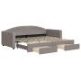 Trundle sofa bed with drawers taupe gray fabric 90x200 cm by vidaXL, Beds and slatted bases - Ref: Foro24-3197227, Price: 290...