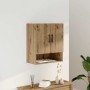 Armario de pared madera de ingeniería roble artesano 60x31x70cm