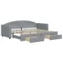 Sofá cama nido con cajones tela gris claro 80x200 cm de vidaXL, Camas y somieres - Ref: Foro24-3197219, Precio: 286,00 €, Des...