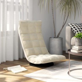 Cream Velvet Swivel Floor Chair by vidaXL, Floor chairs - Ref: Foro24-336573, Price: 98,32 €, Discount: %