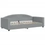 Sofa bed with light gray fabric mattress 90x200 cm by vidaXL, Beds and slatted bases - Ref: Foro24-3197170, Price: 331,20 €, ...