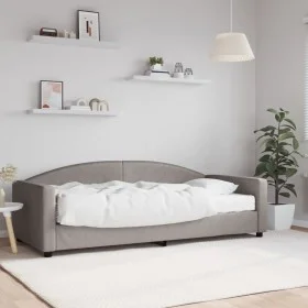 Sofa bed with taupe gray fabric mattress 90x200 cm by vidaXL, Beds and slatted bases - Ref: Foro24-3197173, Price: 336,77 €, ...
