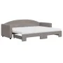Trundle sofa bed with taupe gray fabric mattress 80x200 cm by vidaXL, Beds and slatted bases - Ref: Foro24-3197204, Price: 41...