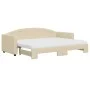 Trundle sofa bed with cream fabric mattress 80x200 cm by vidaXL, Beds and slatted bases - Ref: Foro24-3197205, Price: 419,88 ...