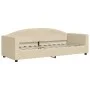 Trundle sofa bed with cream fabric mattress 80x200 cm by vidaXL, Beds and slatted bases - Ref: Foro24-3197205, Price: 419,88 ...
