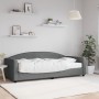 Sofa bed with dark gray fabric mattress 90x200 cm by vidaXL, Beds and slatted bases - Ref: Foro24-3197171, Price: 298,53 €, D...