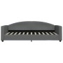 Sofa bed with dark gray fabric mattress 90x200 cm by vidaXL, Beds and slatted bases - Ref: Foro24-3197171, Price: 298,53 €, D...