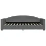Sofa bed with dark gray fabric mattress 90x200 cm by vidaXL, Beds and slatted bases - Ref: Foro24-3197171, Price: 332,44 €, D...