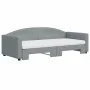 Trundle sofa bed with light gray fabric mattress 90x200 cm by vidaXL, Beds and slatted bases - Ref: Foro24-3197206, Price: 44...