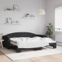 Ausziehbares Schlafsofa aus schwarzem Stoff, 90 x 200 cm von vidaXL, Betten und Lattenroste - Ref: Foro24-3197190, Preis: 256...