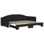 Trundle sofa bed black fabric 90x200 cm by vidaXL, Beds and slatted bases - Ref: Foro24-3197190, Price: 251,52 €, Discount: %