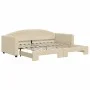 Sofá cama nido tela crema 90x200 cm de vidaXL, Camas y somieres - Ref: Foro24-3197192, Precio: 251,39 €, Descuento: %
