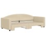 Sofá cama nido tela crema 90x200 cm de vidaXL, Camas y somieres - Ref: Foro24-3197192, Precio: 250,97 €, Descuento: %