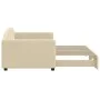 Sofá cama nido tela crema 90x200 cm de vidaXL, Camas y somieres - Ref: Foro24-3197192, Precio: 251,39 €, Descuento: %