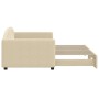 Sofá cama nido tela crema 90x200 cm de vidaXL, Camas y somieres - Ref: Foro24-3197192, Precio: 250,97 €, Descuento: %