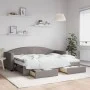 Sofá cama nido con cajones tela gris taupe 80x200 cm de vidaXL, Camas y somieres - Ref: Foro24-3197222, Precio: 284,64 €, Des...