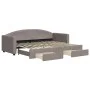 Trundle sofa bed with drawers taupe gray fabric 80x200 cm by vidaXL, Beds and slatted bases - Ref: Foro24-3197222, Price: 285...