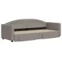 Trundle sofa bed with drawers taupe gray fabric 80x200 cm by vidaXL, Beds and slatted bases - Ref: Foro24-3197222, Price: 285...