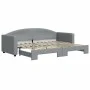 Trundle sofa bed light gray fabric 80x200 cm by vidaXL, Beds and slatted bases - Ref: Foro24-3197183, Price: 246,09 €, Discou...