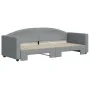 Trundle sofa bed light gray fabric 80x200 cm by vidaXL, Beds and slatted bases - Ref: Foro24-3197183, Price: 246,09 €, Discou...