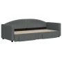 Sofá cama nido con cajones tela gris oscuro 80x200 cm de vidaXL, Camas y somieres - Ref: Foro24-3197220, Precio: 292,52 €, De...