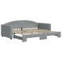 Sofá cama nido tela gris claro 90x200 cm de vidaXL, Camas y somieres - Ref: Foro24-3197188, Precio: 257,08 €