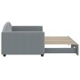 Sofá cama nido tela gris claro 90x200 cm de vidaXL, Camas y somieres - Ref: Foro24-3197188, Precio: 257,08 €