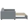 Trundle sofa bed light gray fabric 90x200 cm by vidaXL, Beds and slatted bases - Ref: Foro24-3197188, Price: 251,69 €, Discou...