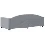 Trundle sofa bed light gray fabric 90x200 cm by vidaXL, Beds and slatted bases - Ref: Foro24-3197188, Price: 251,69 €, Discou...